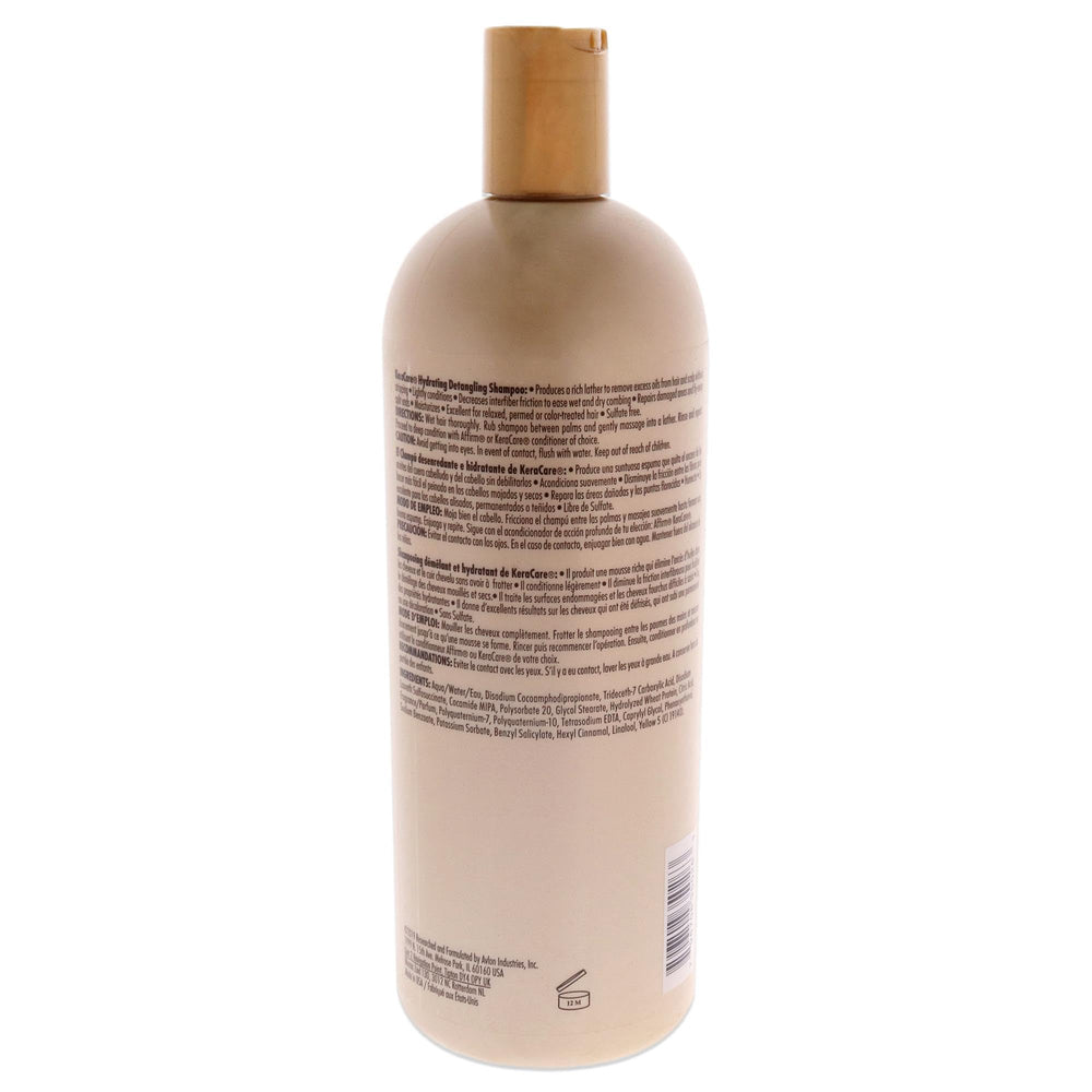 Avlon Keracare creamy lather in hand illustrating gentle cleansing and improved slip
