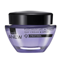 AVON Anew Platinum front jar showing sleek packaging and premium presentation