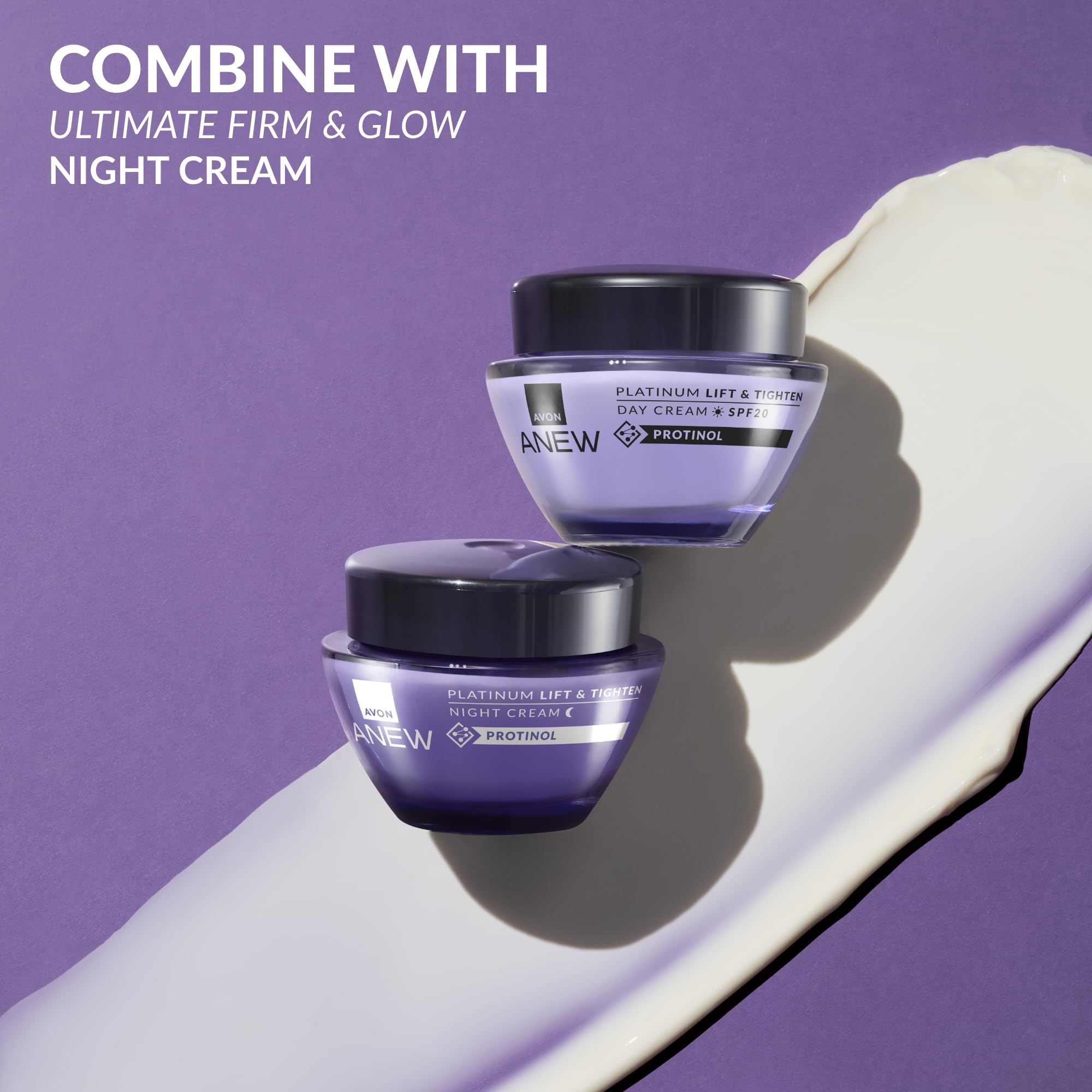 AVON Anew Platinum label close-up displaying brand and ingredient clarity