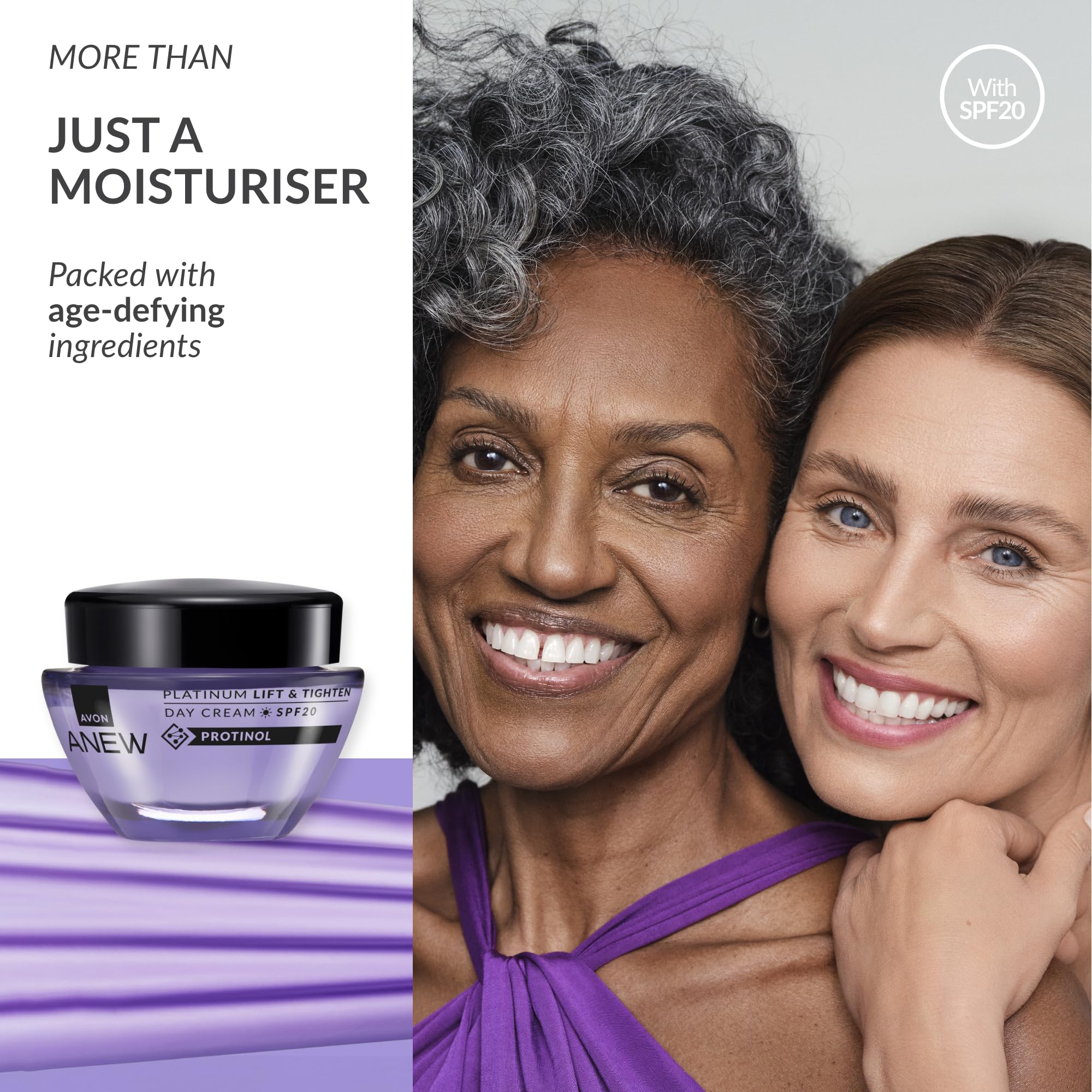 AVON Anew Platinum next to ruler showing size and convenient daily amount