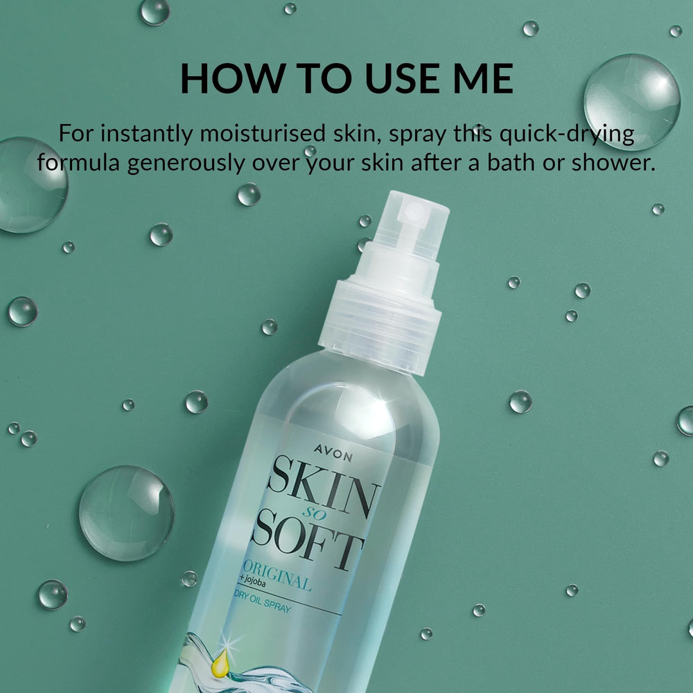 Avon bottle held in hand for scale showing travel-friendly 150 ml convenience