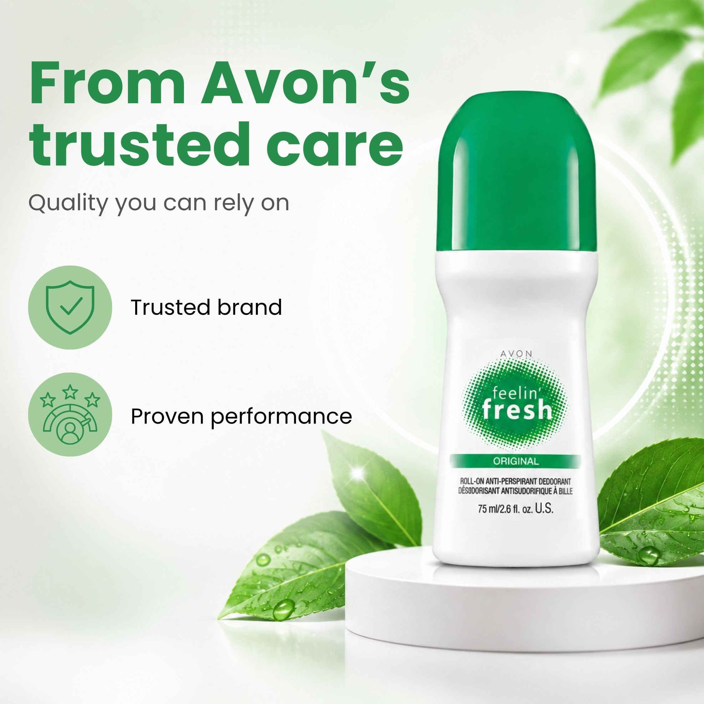AVON visual of active ingredient reference for effective sweat control