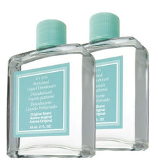 AVON front packaging showing the fast‑dry floral liquid deodorant and travel benefit