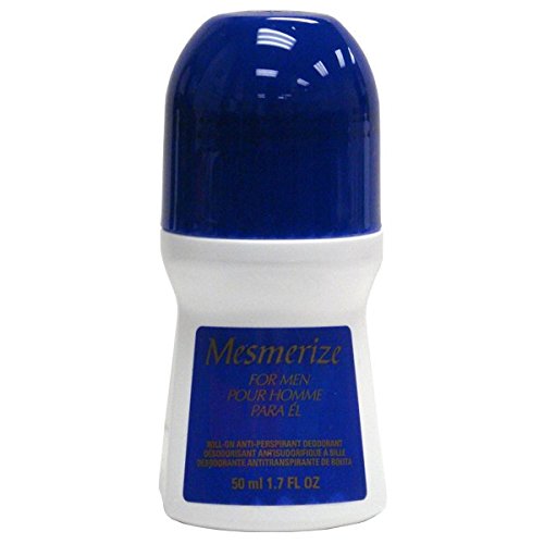 Avon Mesmerize for Men front packaging showing five deodorant sticks and scent benefit