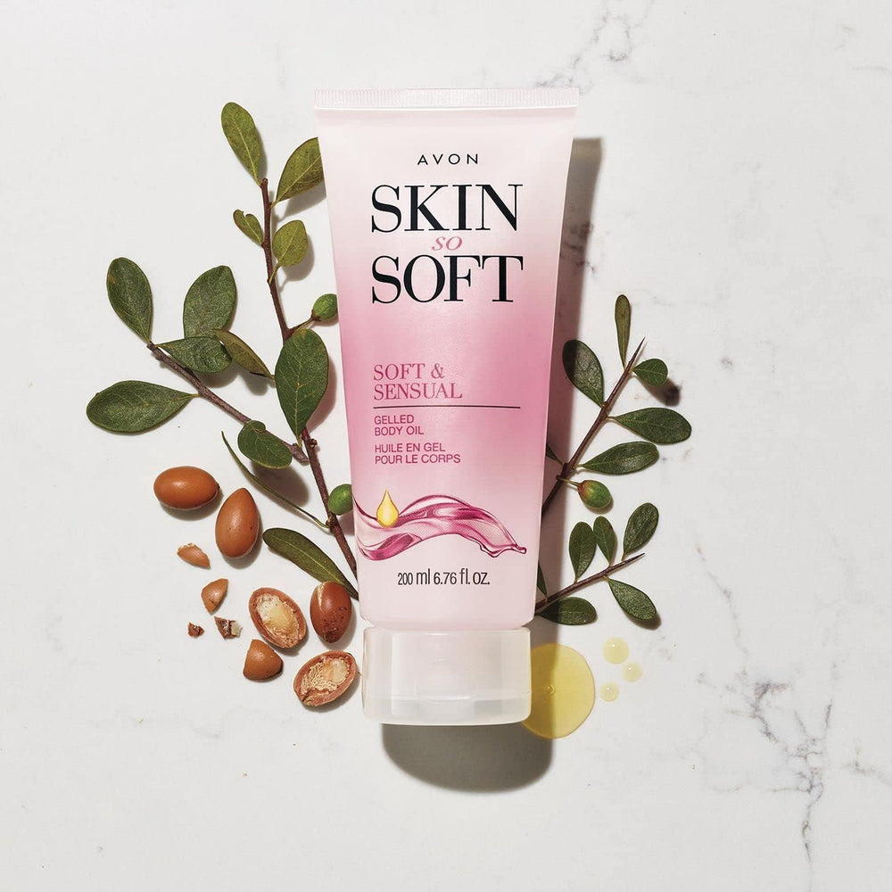 AVON applied to forearm after shower demonstrating fast-absorbing hydration