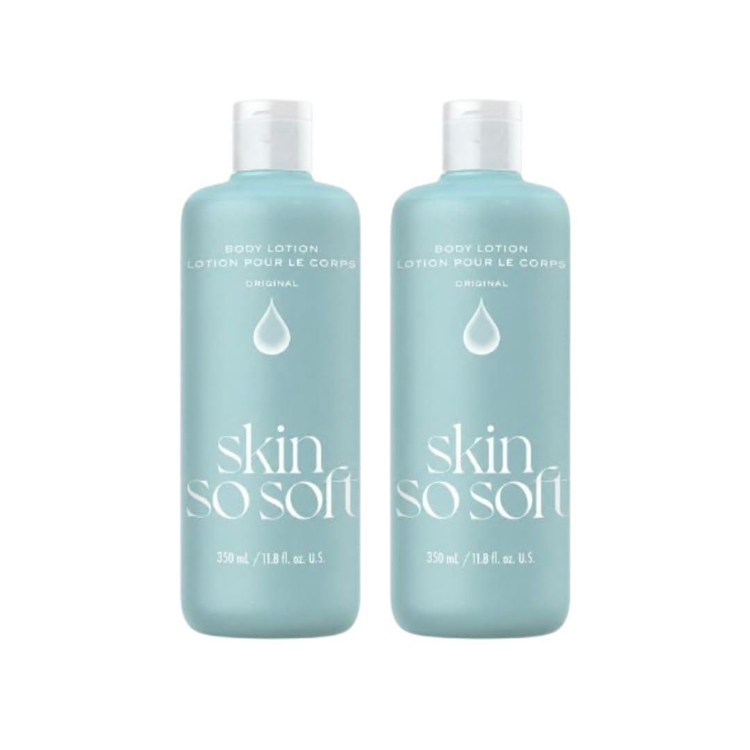 AVON Skin So Soft front-packaging showing twin bottles and value