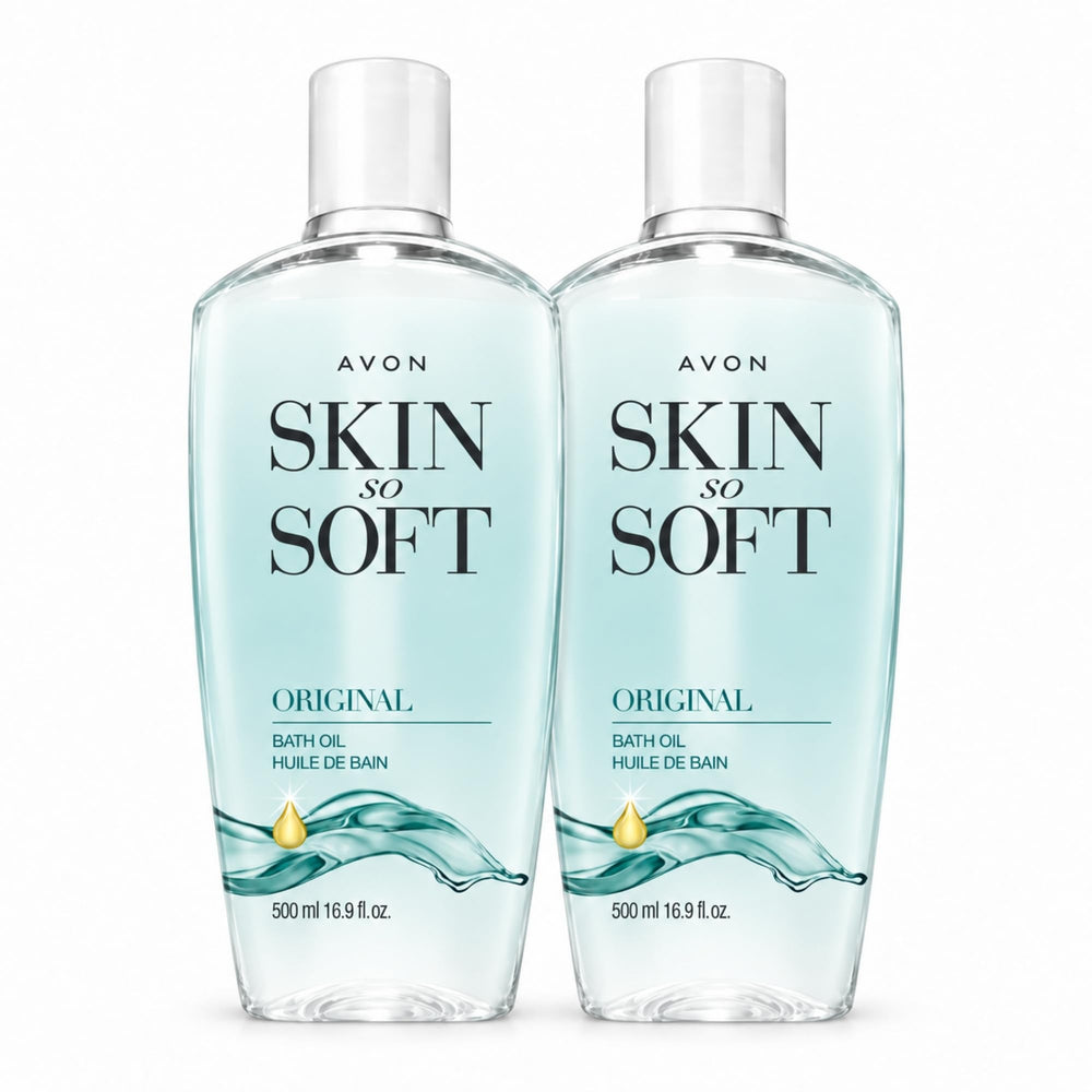 AVON bottle front packaging showing two 16.9 fl oz bottles and classic label