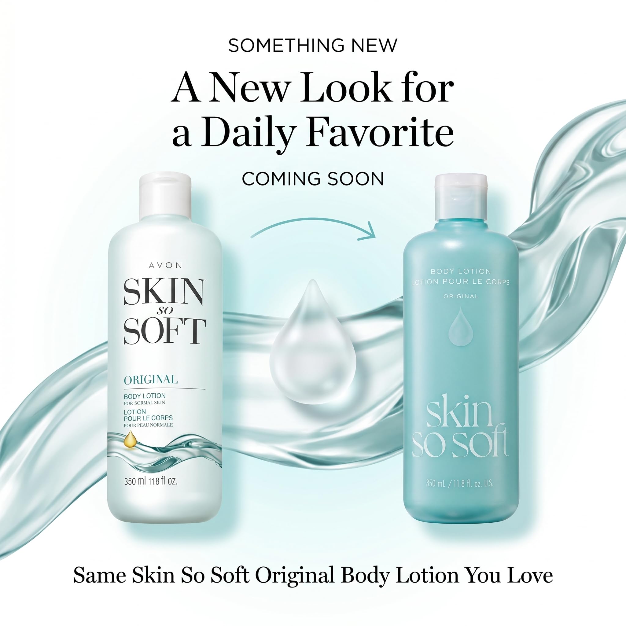 AVON Skin So Soft pump-application closeup demonstrating quick absorption