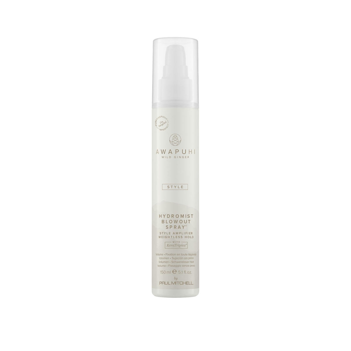 Awapuhi Wild Ginger HydroMist front bottle showing label and size benefit