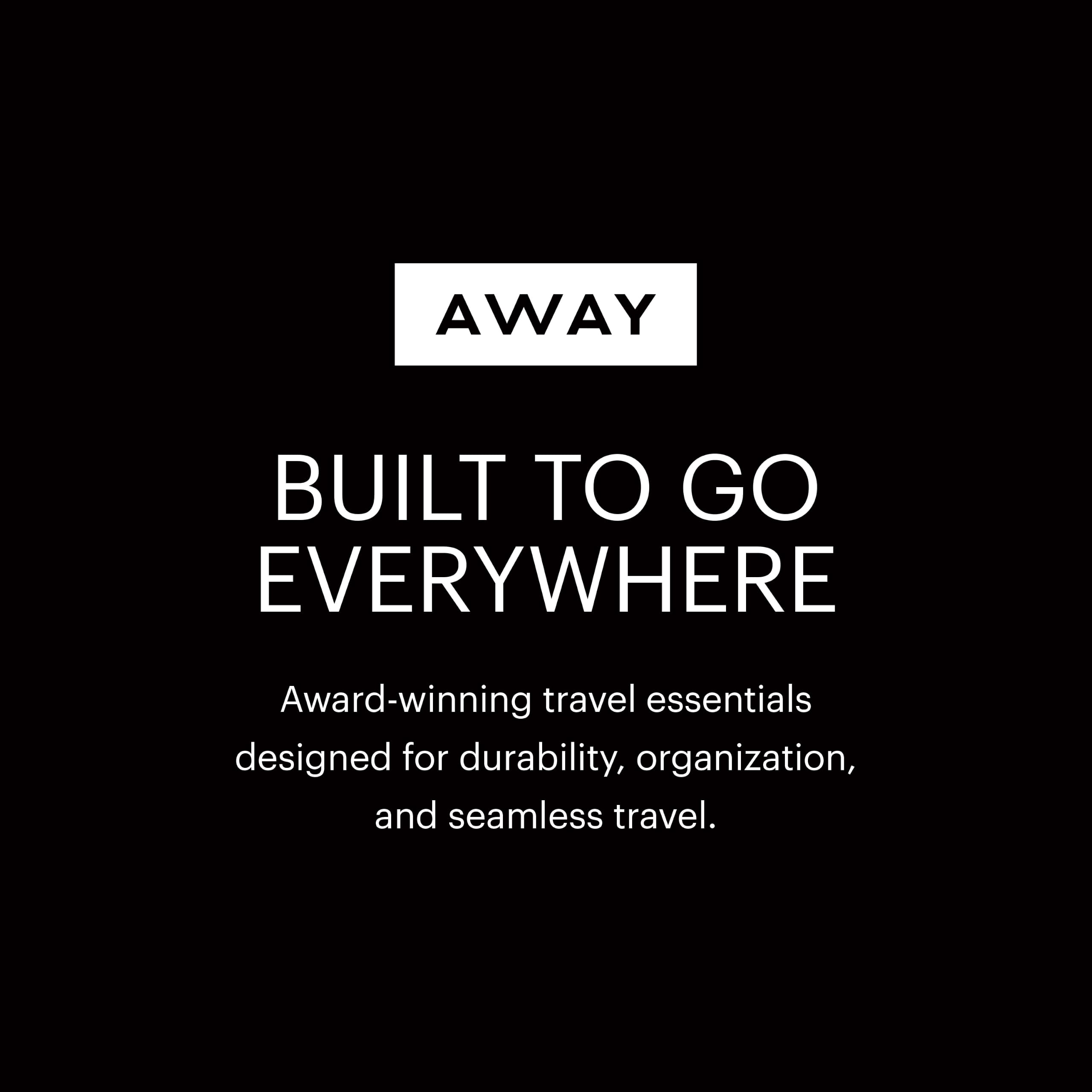 Away water‑repellent material texture closeup highlighting easy cleanup benefit
