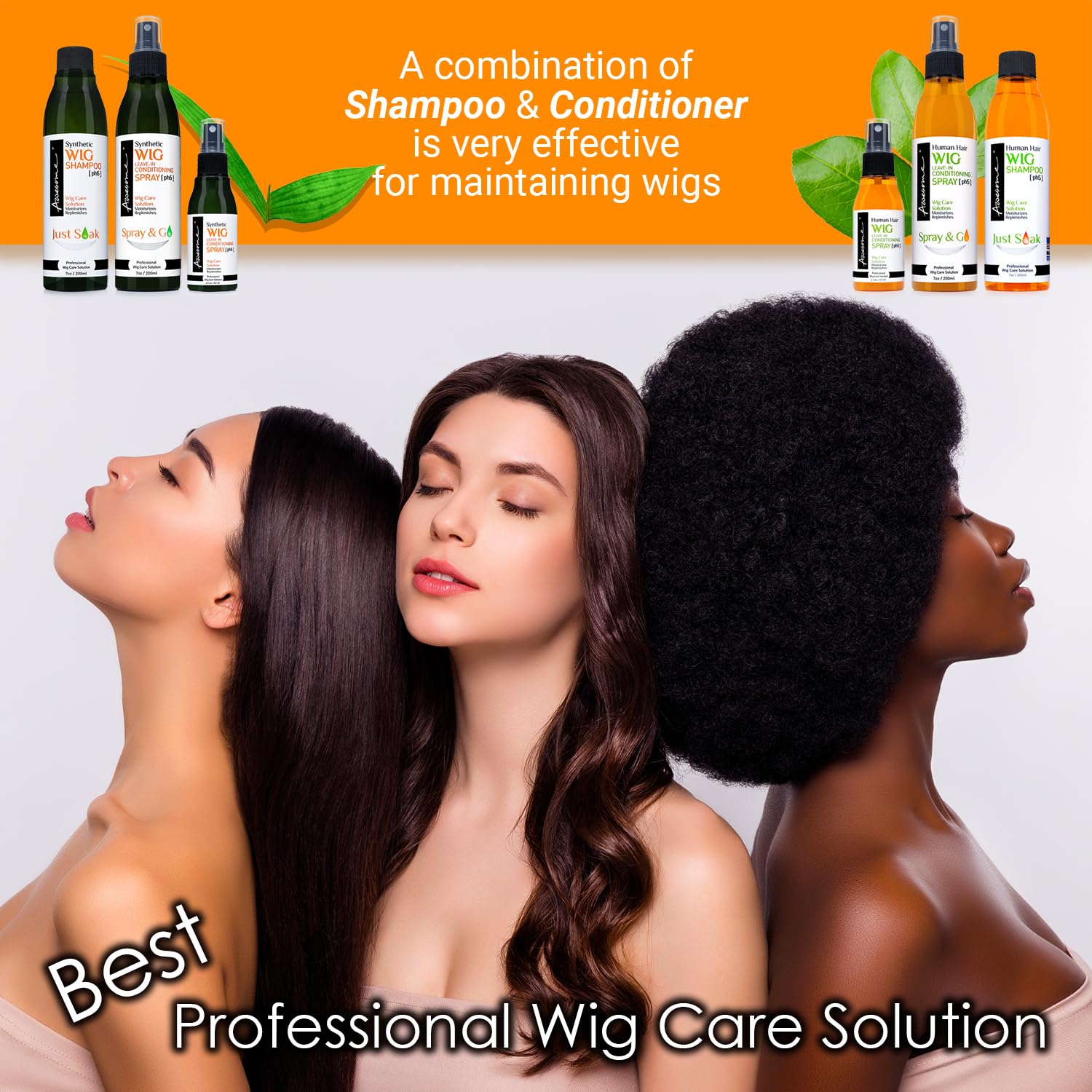 Awesome after-wash wig with restored body and visible shine benefit