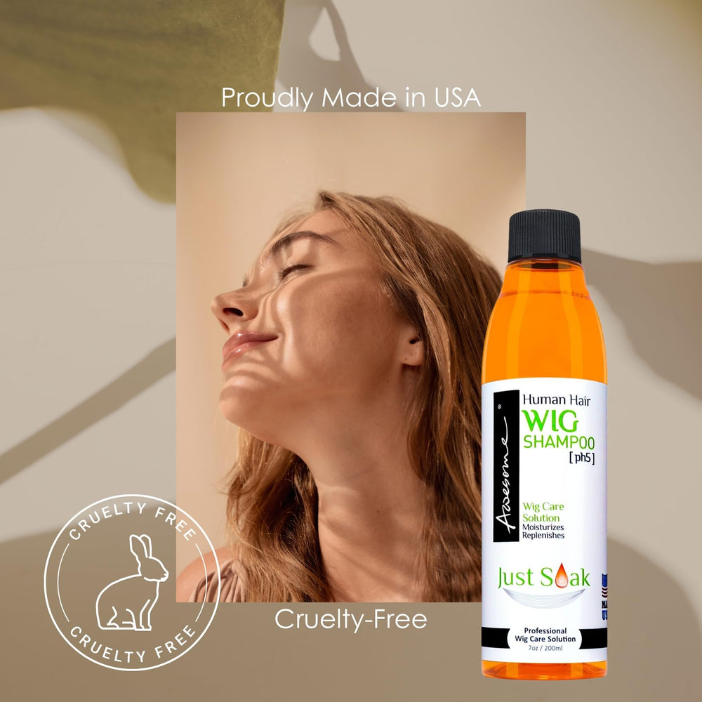 Awesome lifestyle image of shampoo used in a home wash routine for care