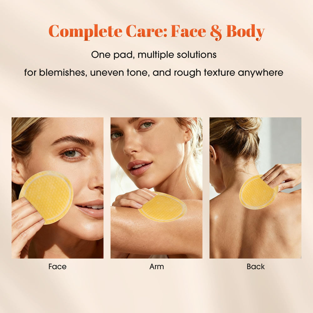 AwesomeWare demonstrating pad wiping face to remove oil and refresh skin quickly