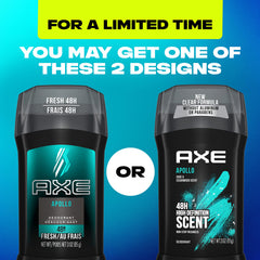 Close-up of AXE Apollo clear formula texture highlighting easy, non-sticky glide