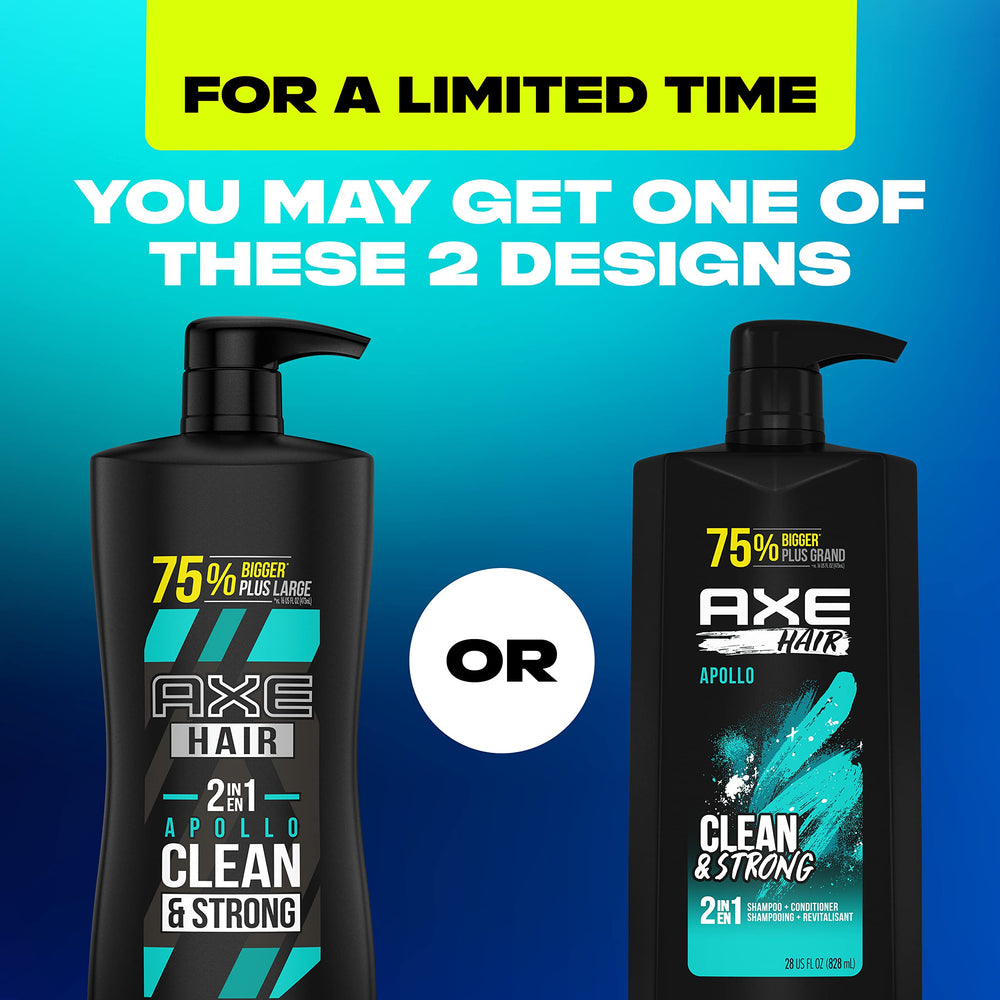 AXE Apollo bottle being squeezed to dispense formula, easy-to-use control