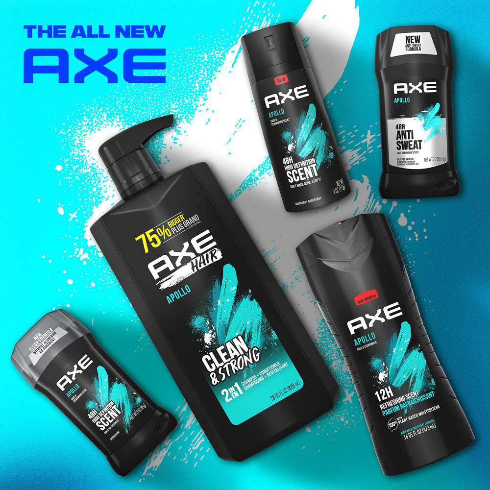 AXE Apollo four-pack grouped to illustrate value and bulk supply