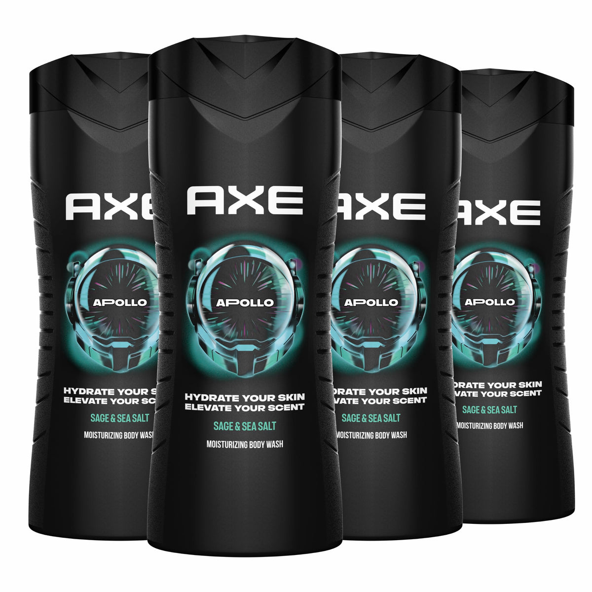 AXE Apollo front packaging showing scent and size, highlights freshness