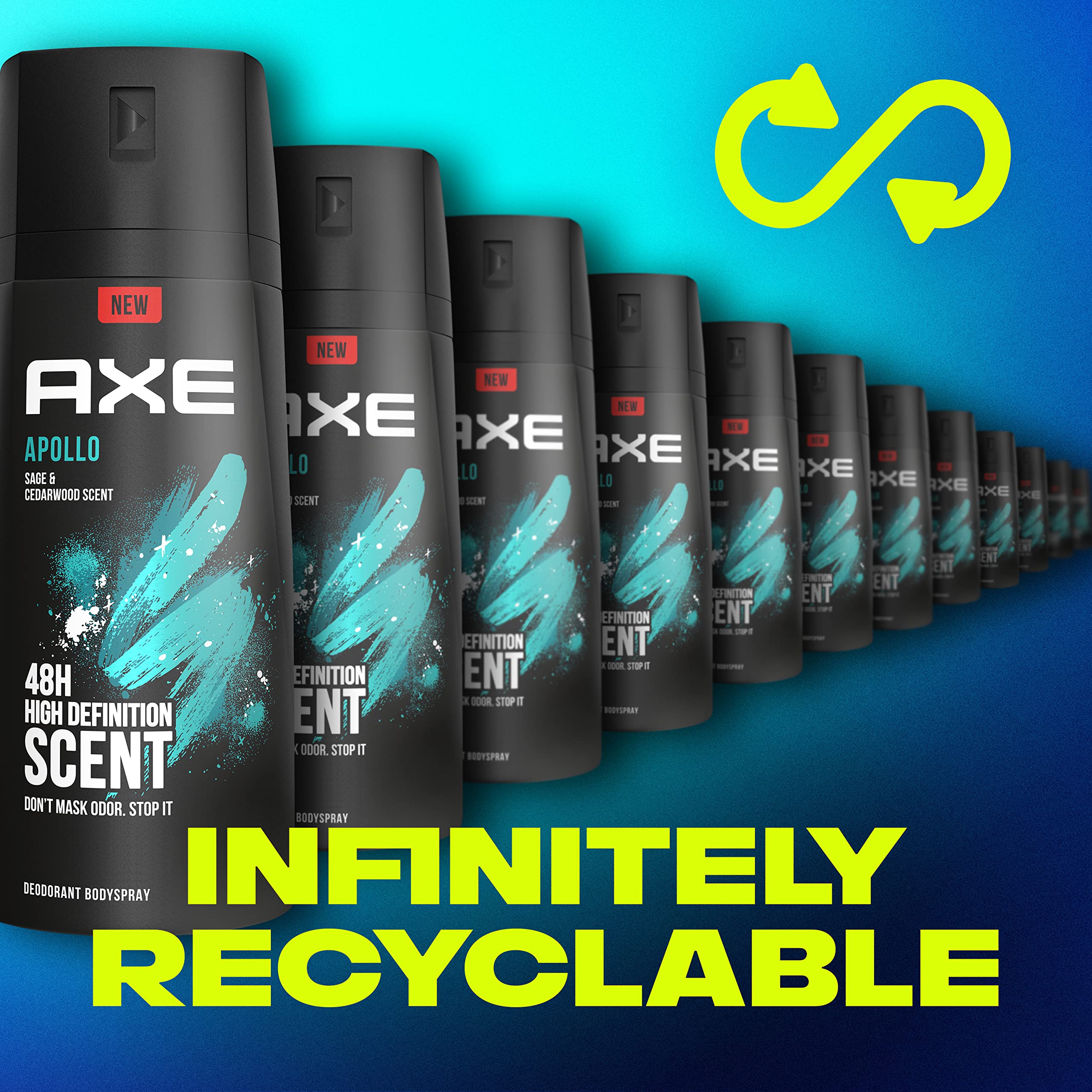 AXE Apollo scent notes with sage and cedarwood ingredients benefit