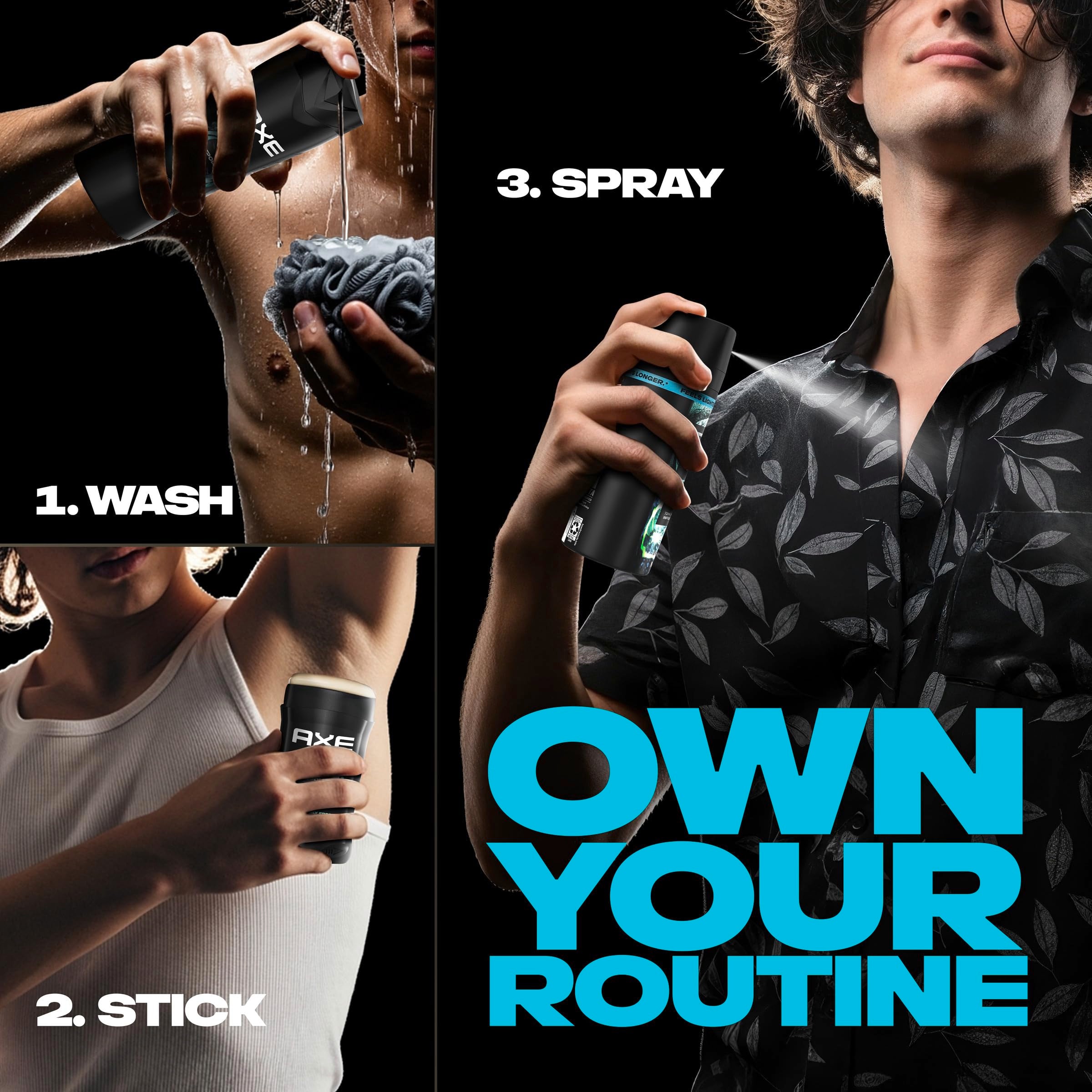 AXE aqua bergamot inside gym bag showing travel-ready cans for post-workout freshness benefit