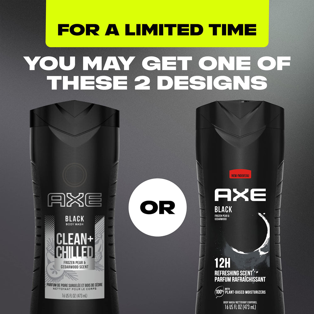 AXE Black rich foamy lather demonstrating cleansing action and skin-softening moisturizers