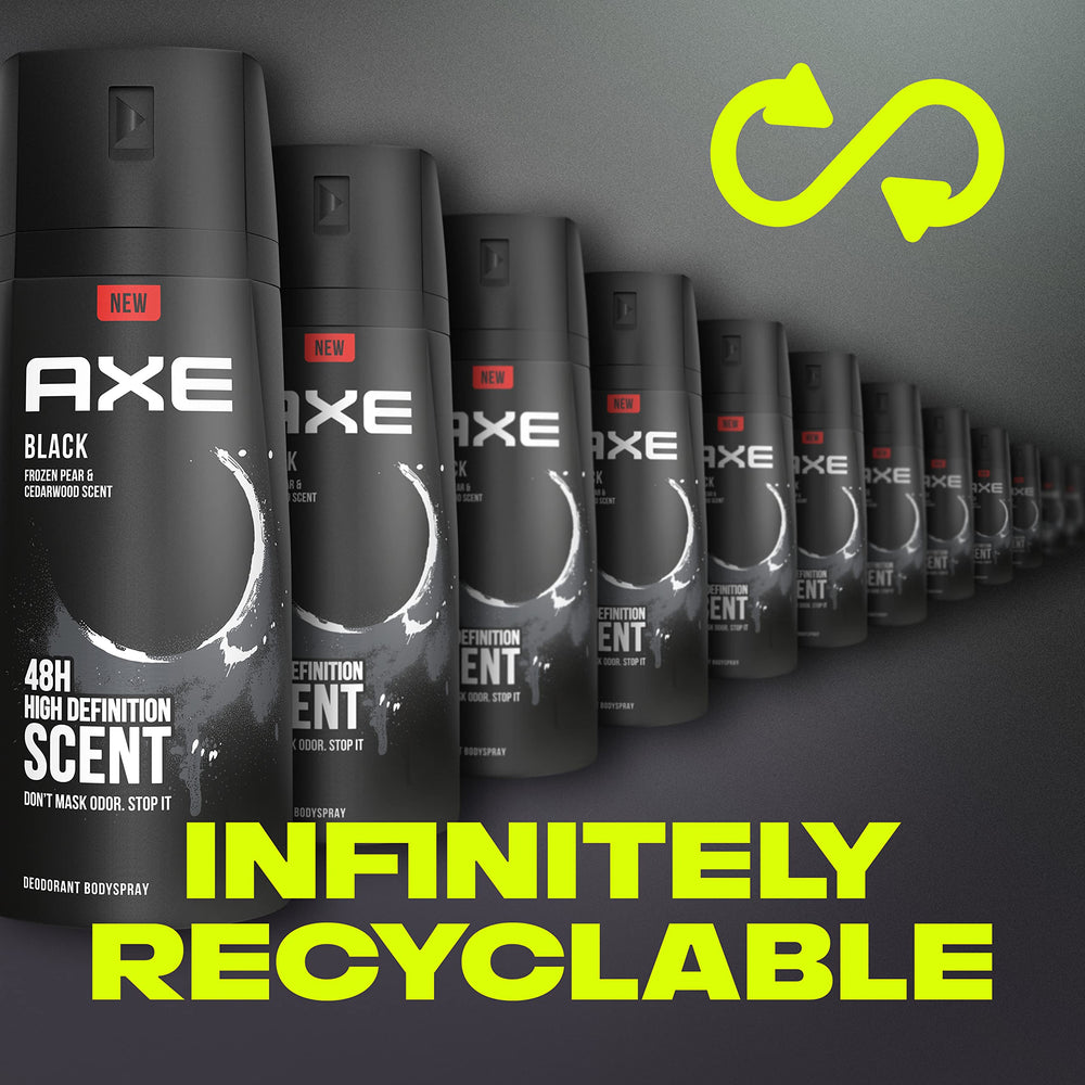 Morning routine scene with AXE Black on sink showing subtle everyday scent benefit