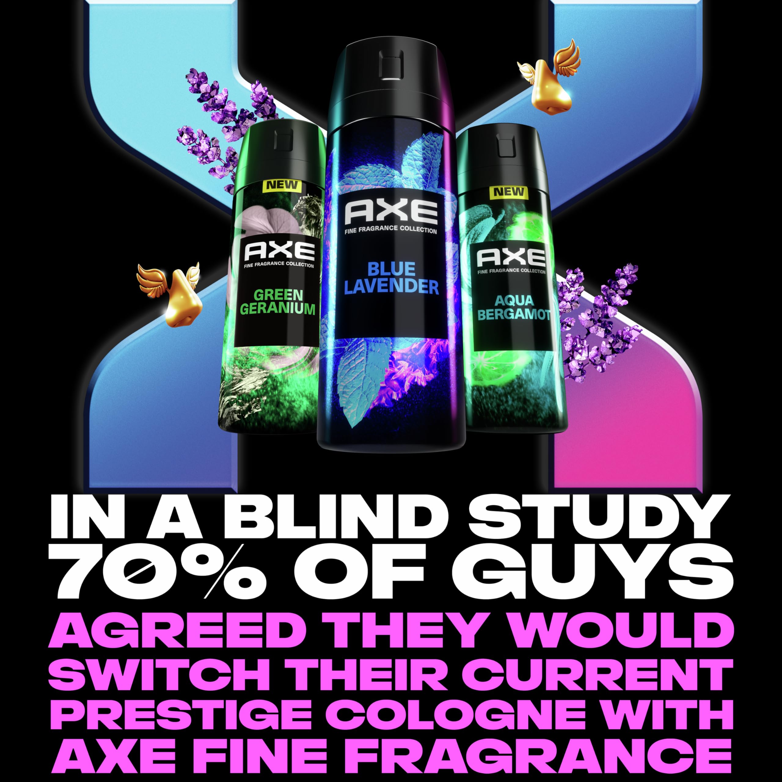AXE Blue Lavender on bathroom counter in morning routine for confidence