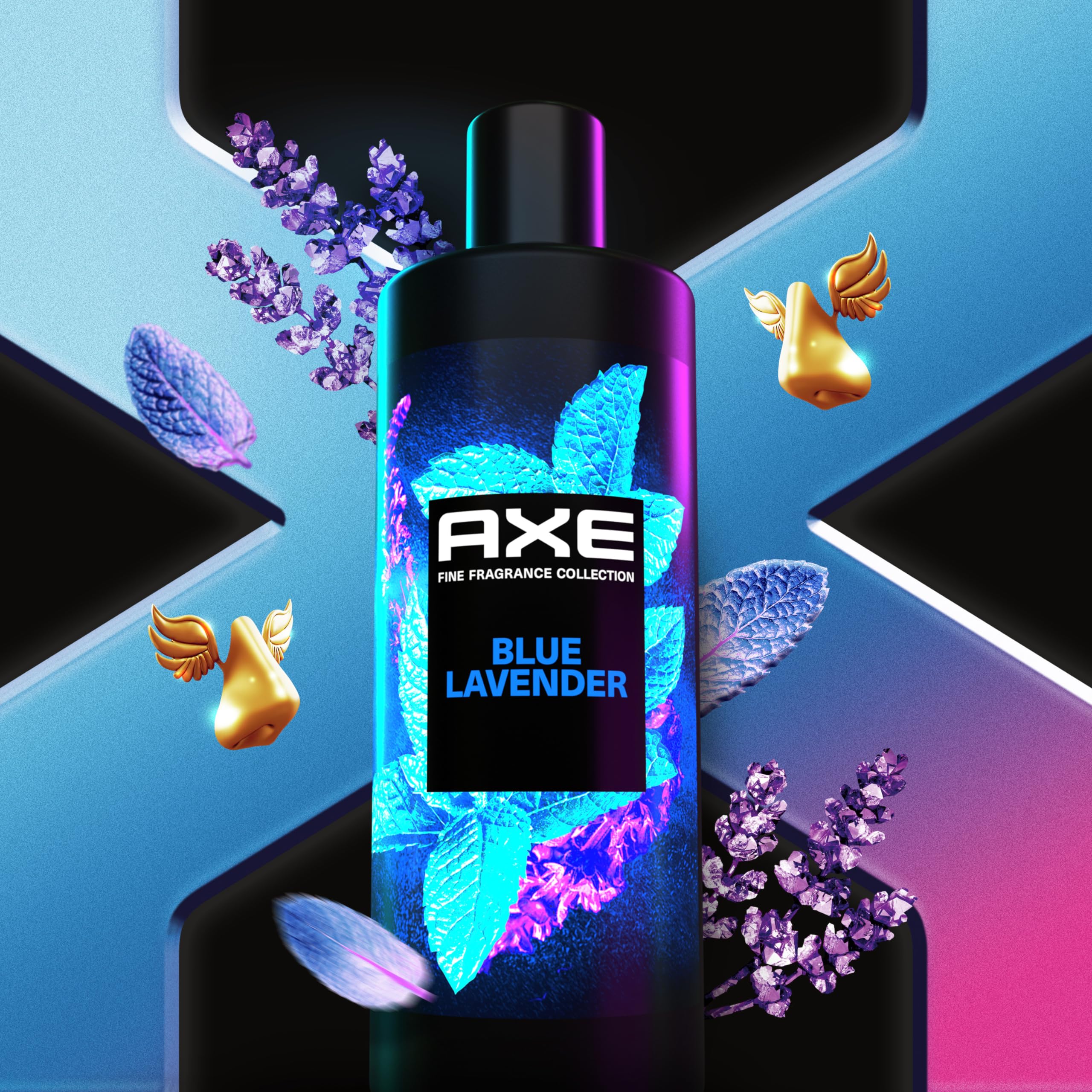 AXE bottle next to a common water bottle for 18 oz scale and travel readiness