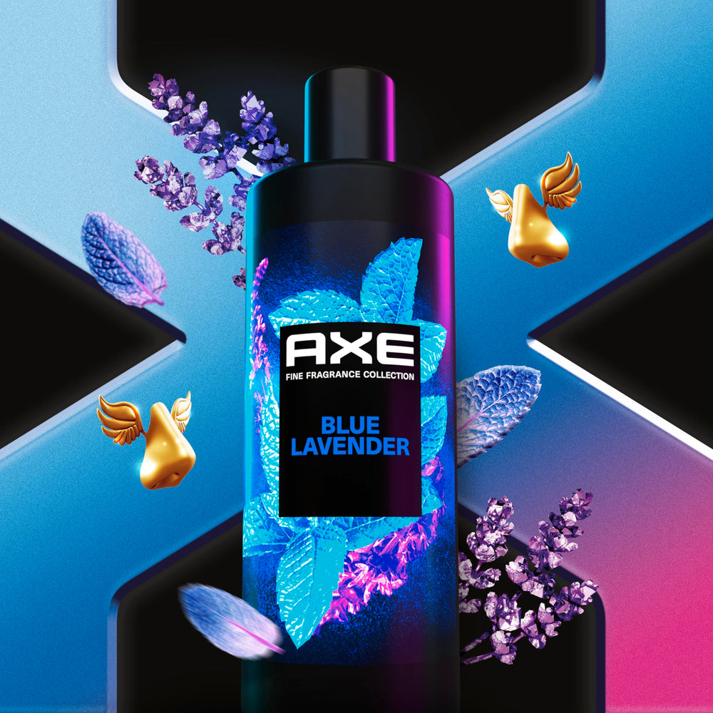 AXE bottle next to a common water bottle for 18 oz scale and travel readiness