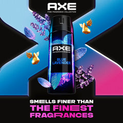 AXE Blue Lavender spray mist in use offering quick refresh benefit