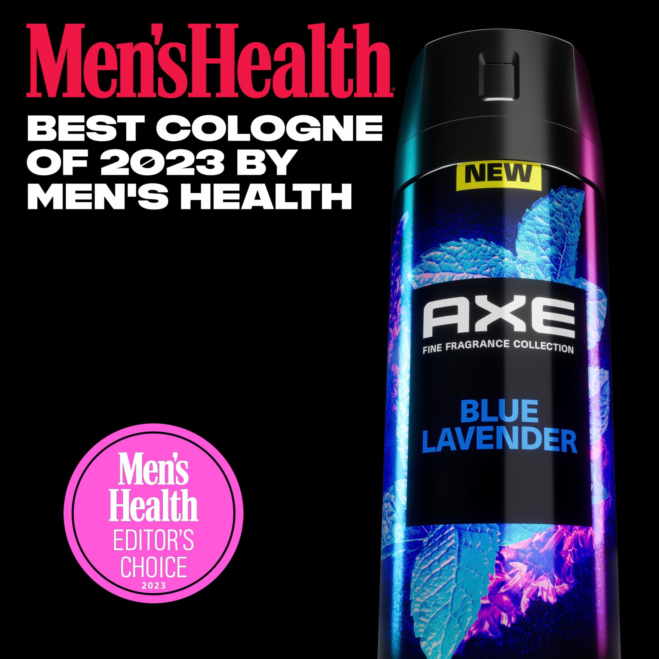 AXE Blue Lavender travel can in gym bag for on-the-go freshness