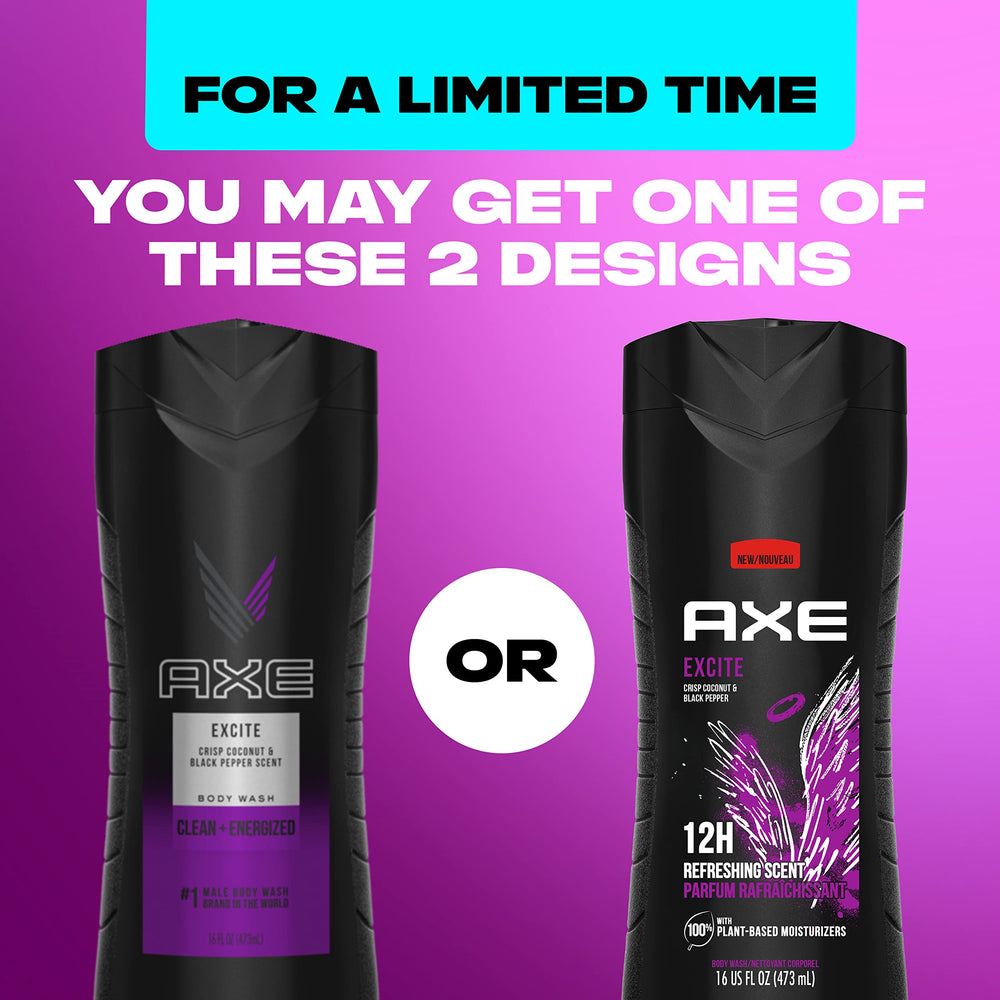 AXE body wash pouring into hand with rich foam for thorough cleansing