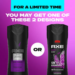 AXE body wash pouring into hand with rich foam for thorough cleansing