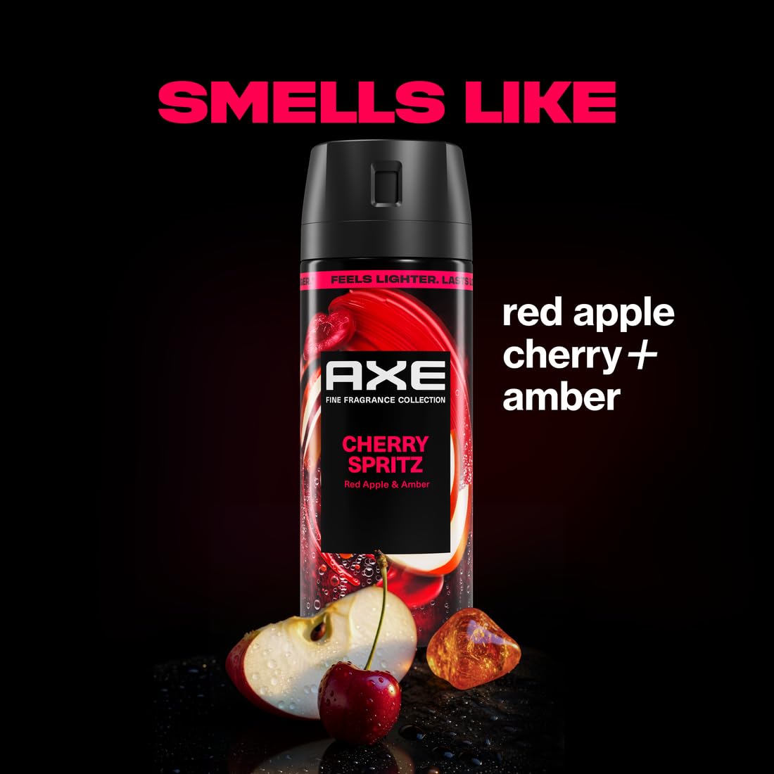 AXE Cherry Spritz three-pack displayed for value and convenience