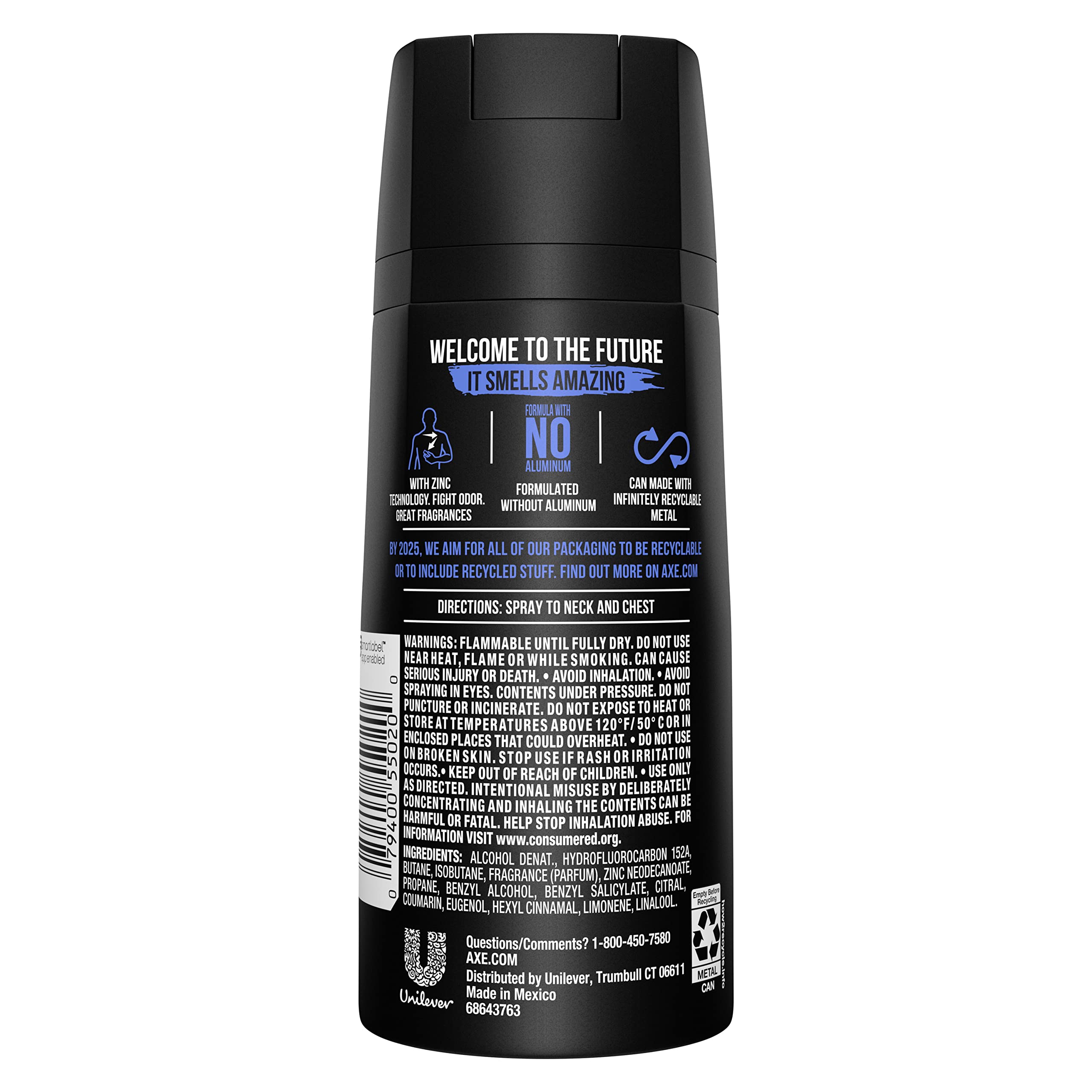 AXE close-up spray nozzle illustrating easy application benefit