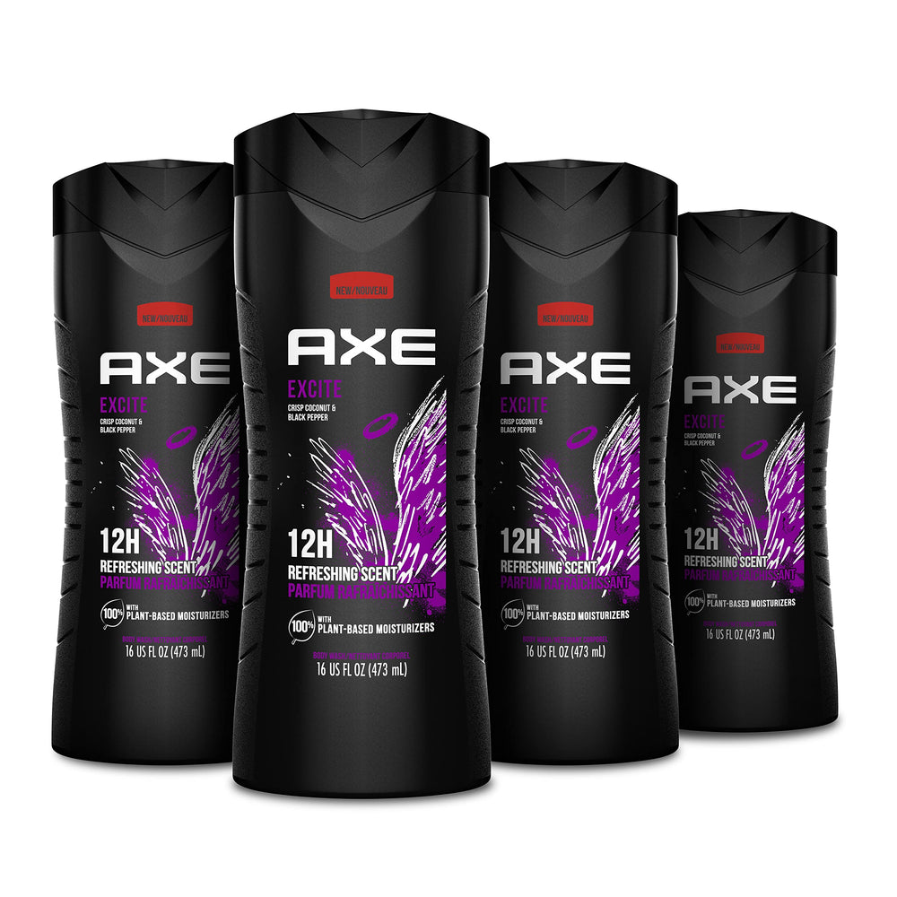 AXE front packaging showing crisp coconut and black pepper scent benefits