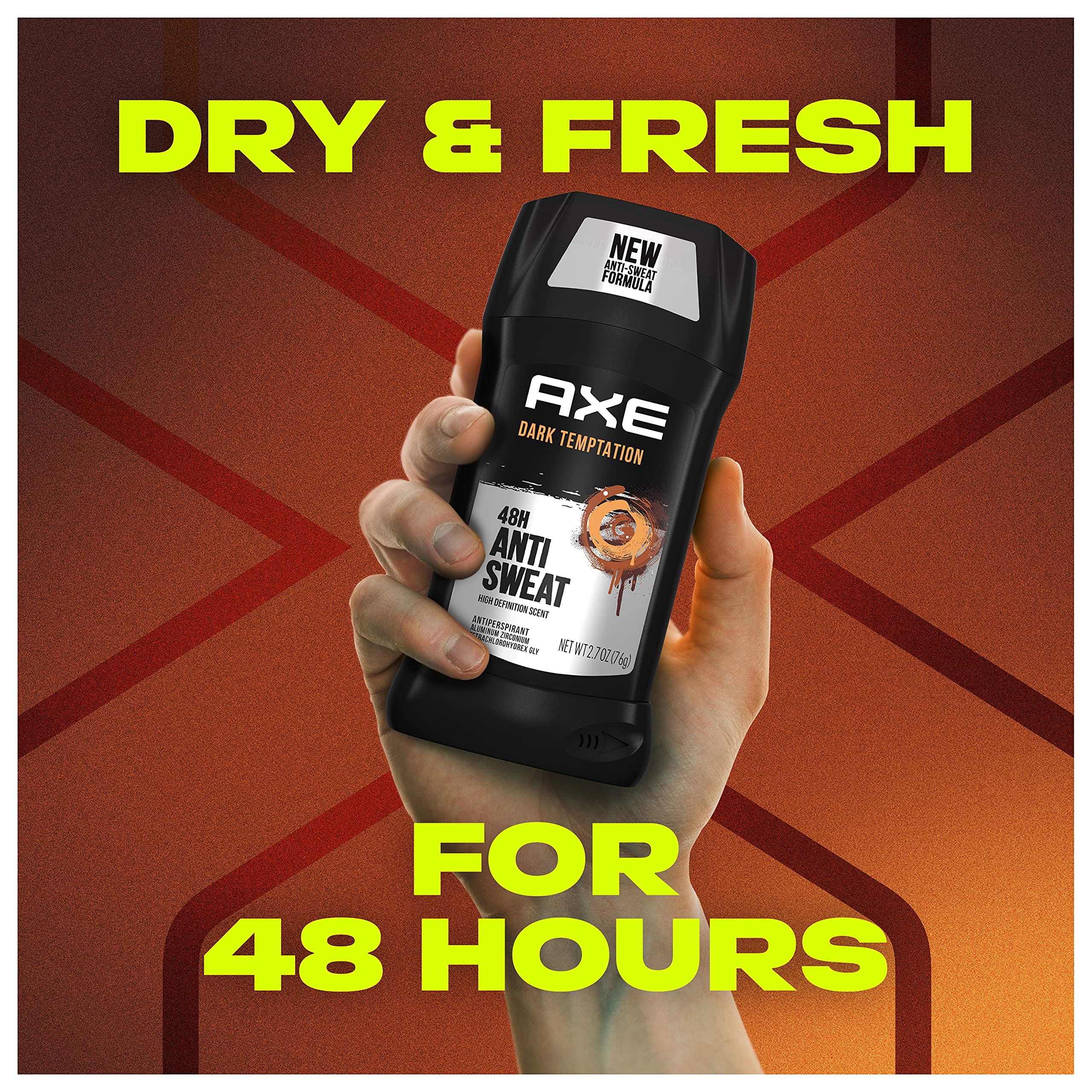 AXE in gym setting showing sweat protection during workouts