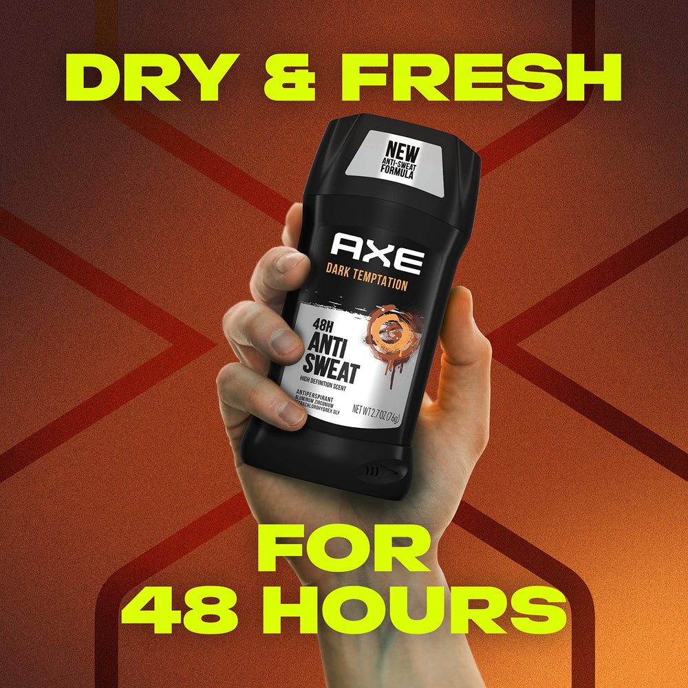 AXE Dark Temptation label panel highlighting ingredients and directions