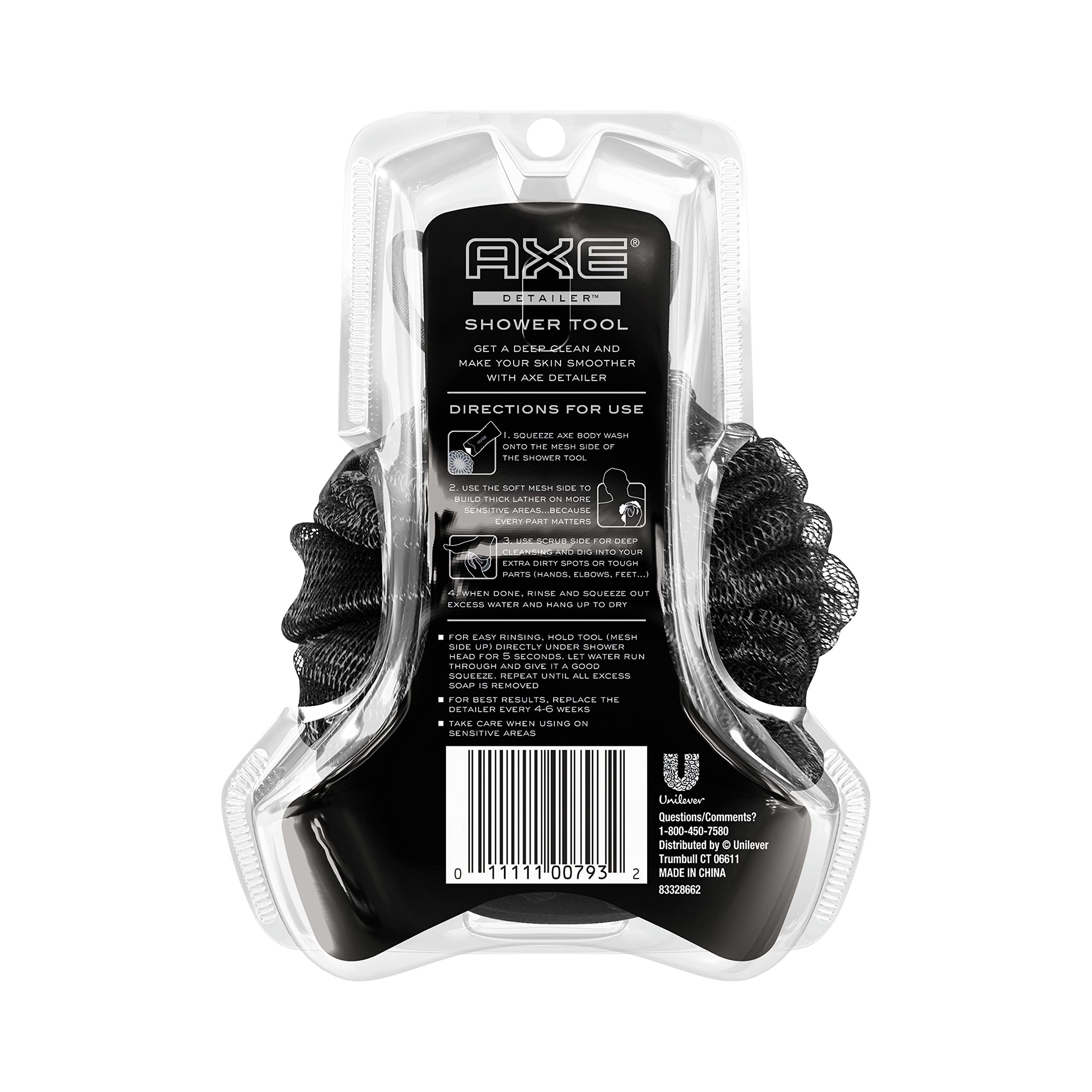 AXE Detailer mesh close-up creating rich lather for deeper clean