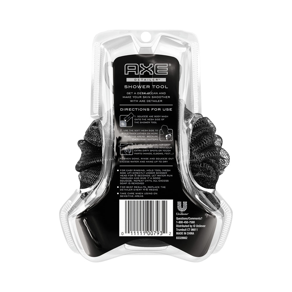 AXE Detailer mesh close-up creating rich lather for deeper clean