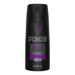 AXE Excite front can view showing branding and sleek design for confidence