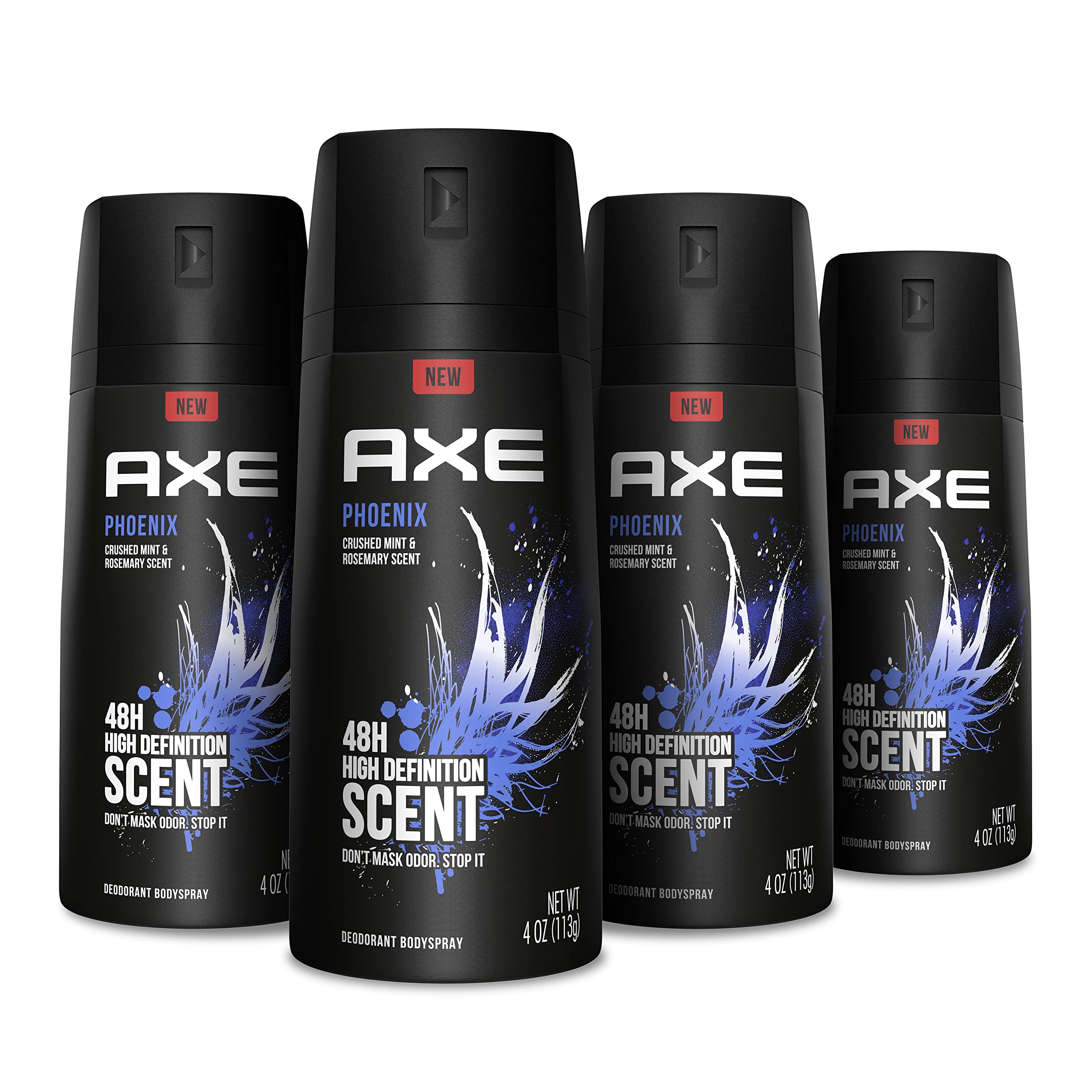 AXE front can showing Phoenix scent and fresh look