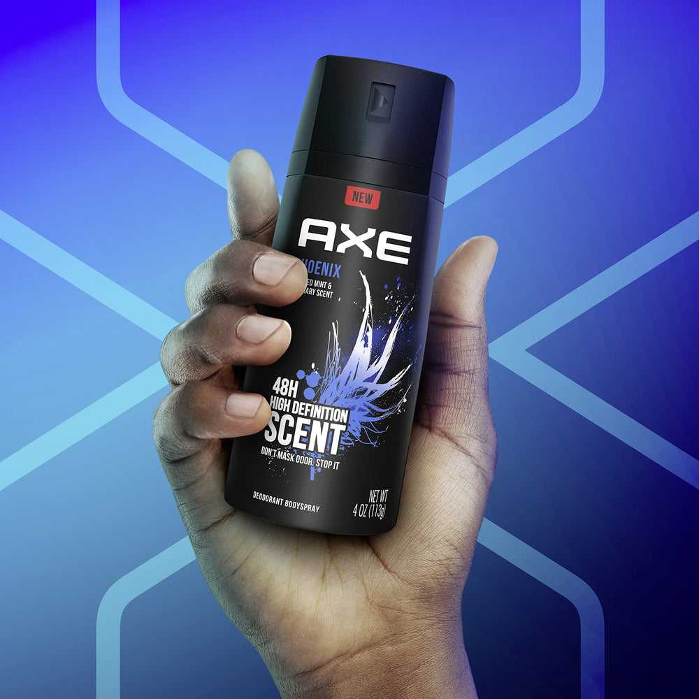 AXE label ingredients showing mint and rosemary notes benefit