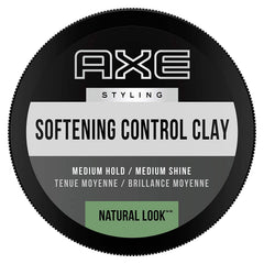 Dove shows Axe Natural Look front pack with clear label and easy styling benefit