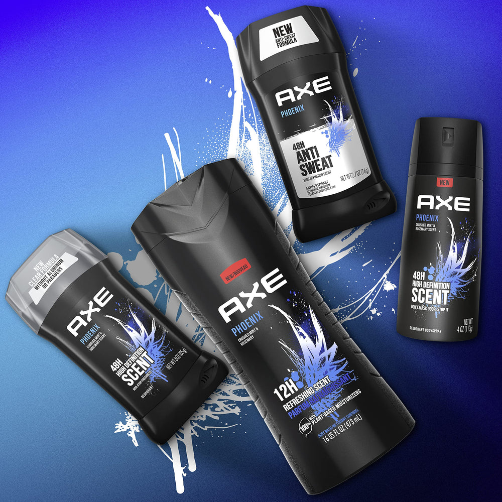 AXE four-pack of cans demonstrating value and backups