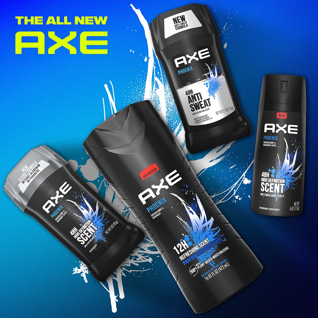 AXE Phoenix being applied to underarm showing quick protection benefit