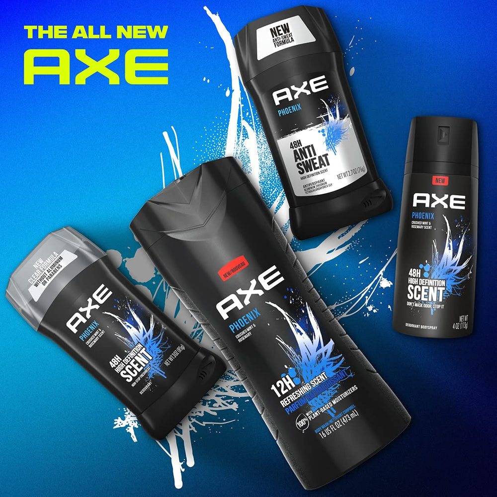 AXE Phoenix being applied to underarm showing quick protection benefit