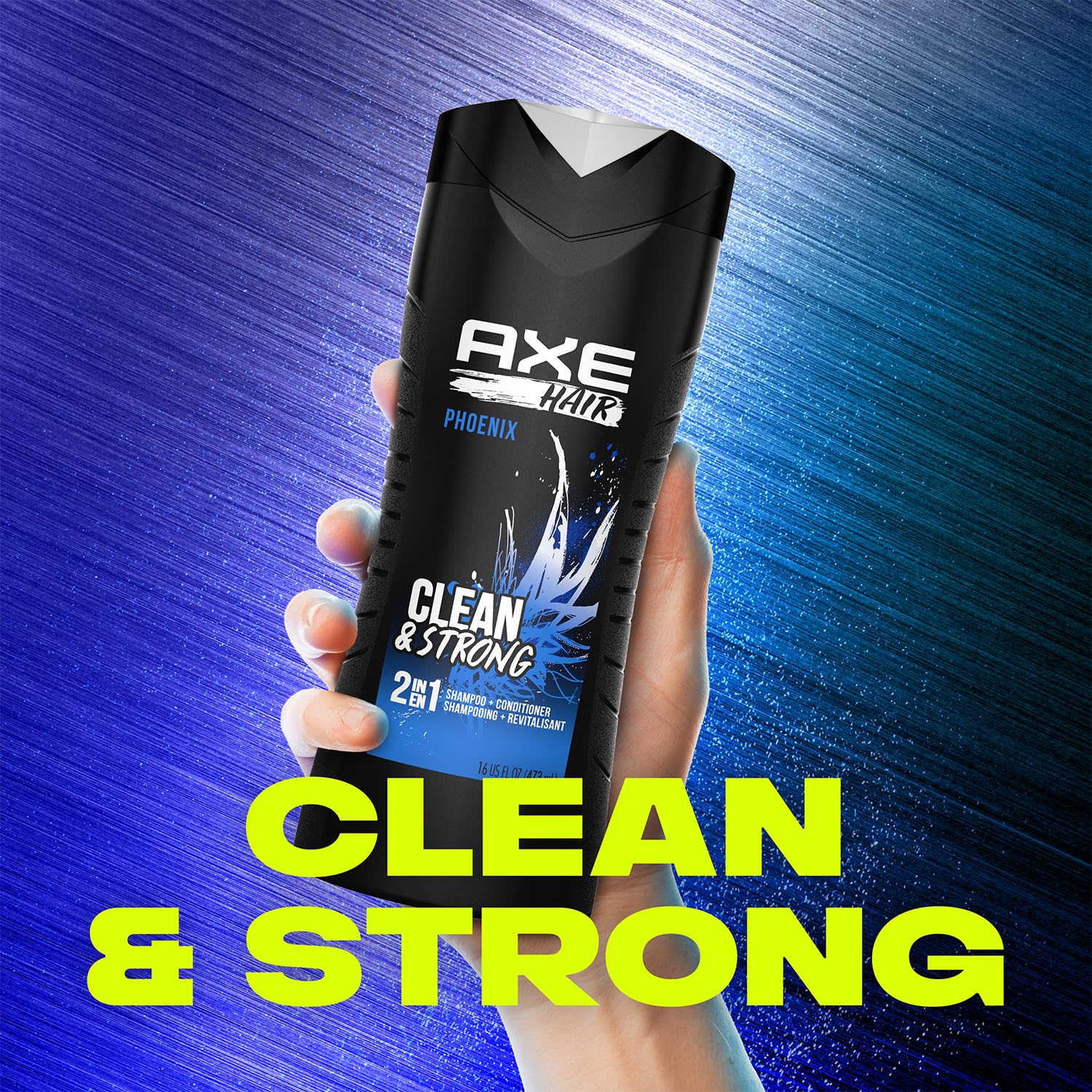 AXE Phoenix shampoo foam texture demonstrating gentle cleansing