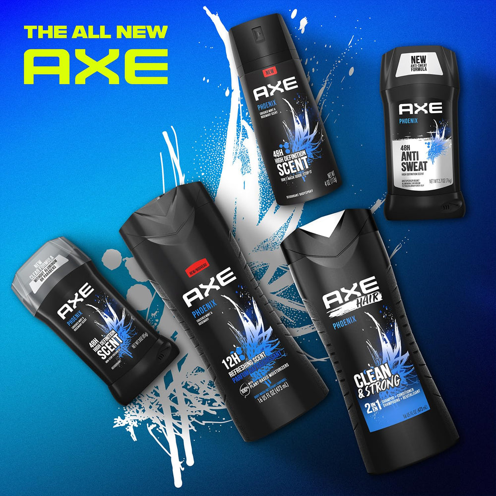 AXE Phoenix two bottles side by side indicating value pack convenience