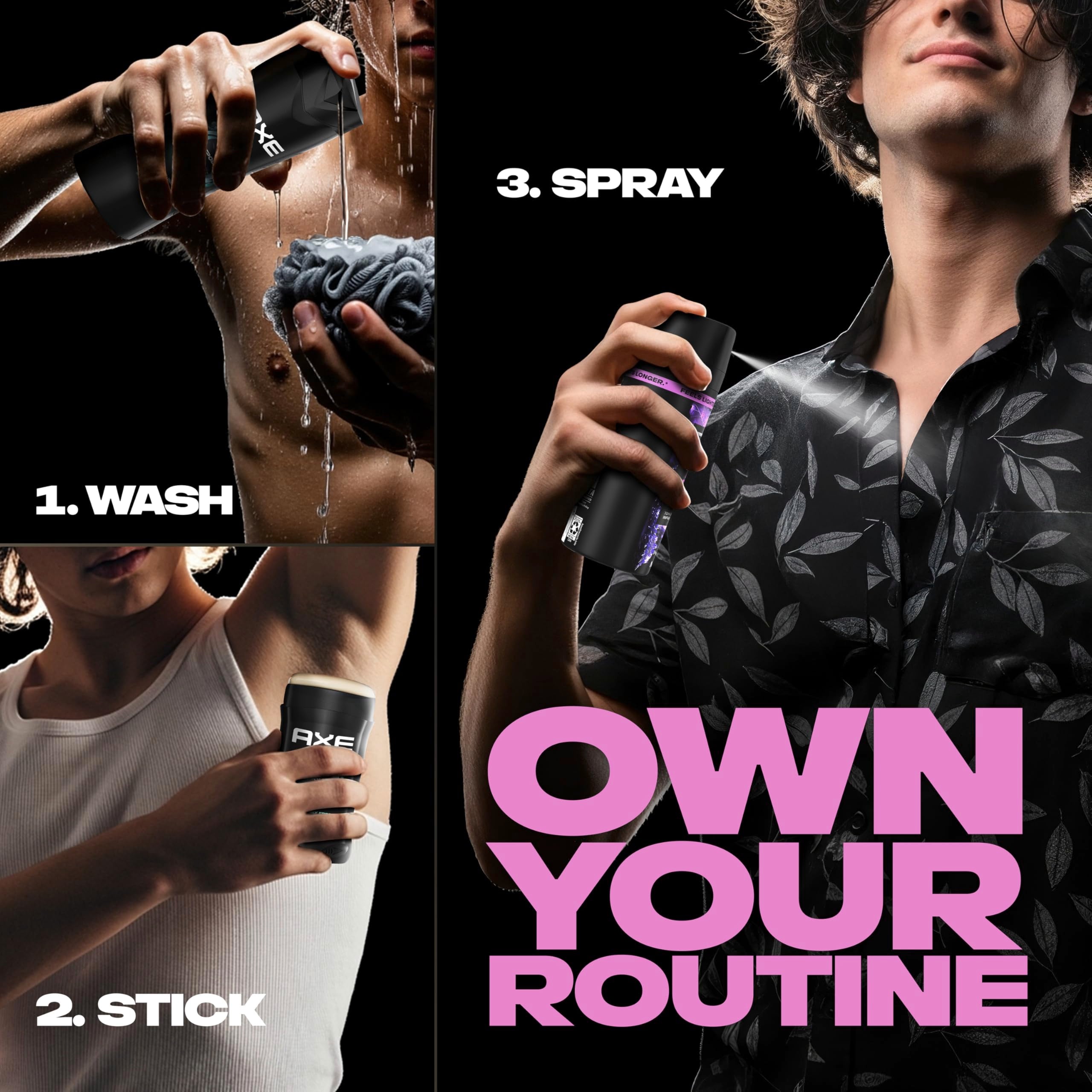 AXE Purple Patchouli visual of patchouli and oak notes signaling sophisticated aroma