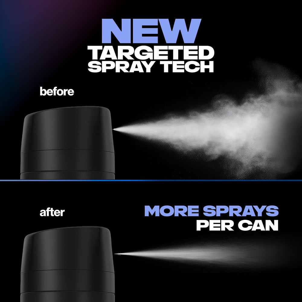 AXE spray in use on a man demonstrating quick freshening